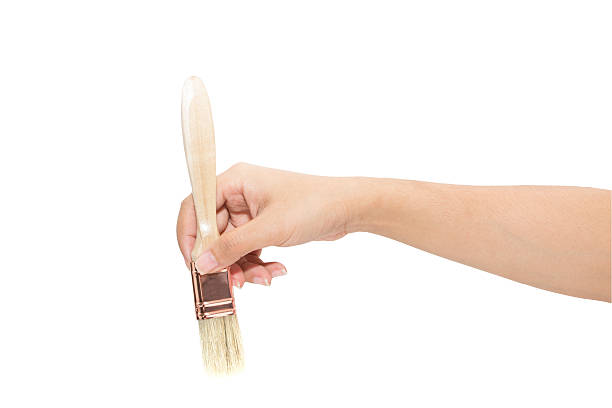 istock Hand holding painting brush 497716109