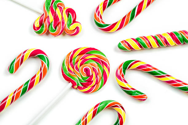 christmas candies isolated on white background