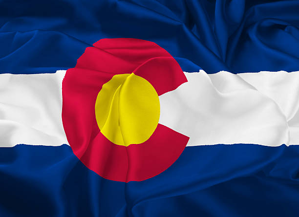 State Flag of Colorado The national flag the State of Colorado, Denver - United States arcada stock pictures, royalty-free photos & images