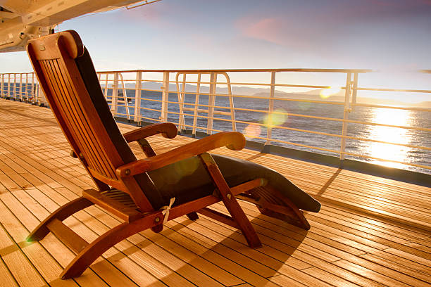 istock Wooden lounge chair 497745060