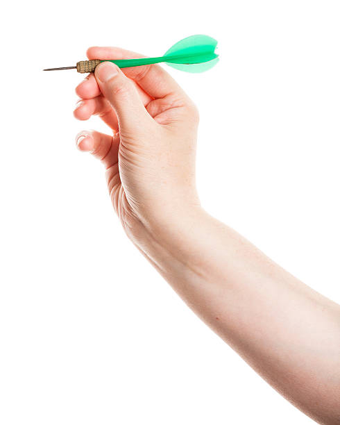 istock Female hand holding dart 497747158