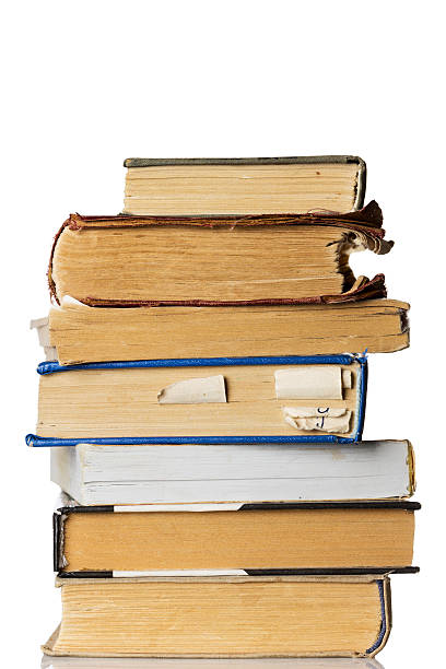istock Pile of books isolated on white background. 497749180