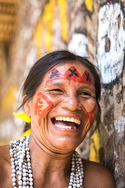 istock Native Brazilian old woman portrait 497749580