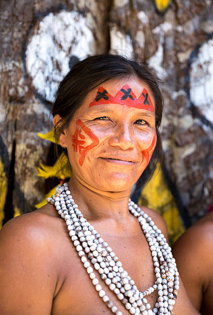 istock Native Brazilian old woman portrait 497749814
