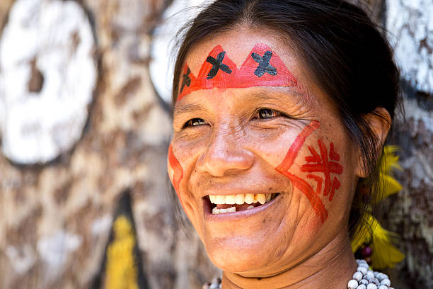 istock Native Brazilian old woman portrait 497749962