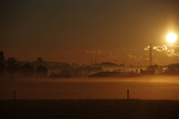 istock Misty morning landcape 497750356