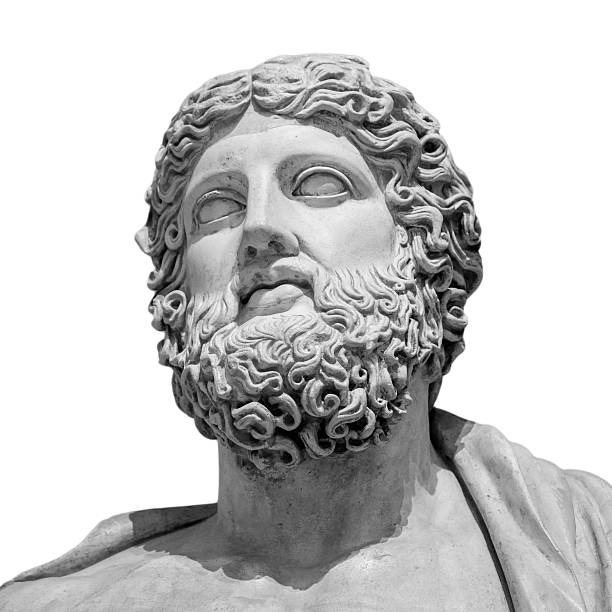 The ancient marble portrait bust stock photo