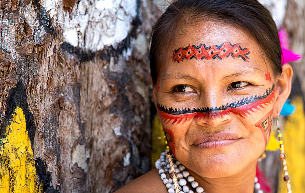istock Native Brazilian old woman portrait 497750846