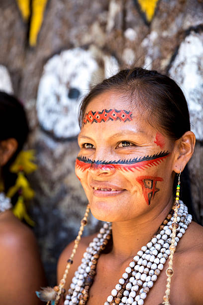 istock Native Brazilian old woman portrait 497751048