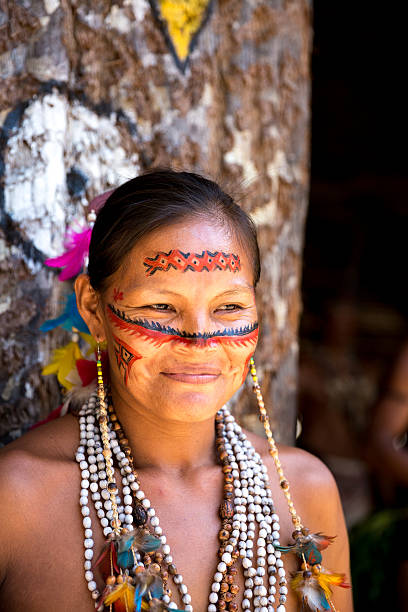 istock Native Brazilian old woman portrait 497751180
