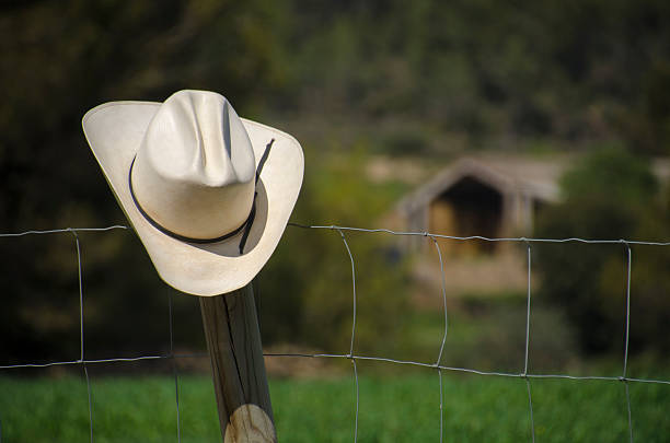 istock Cowboy hat on a fence 497751387