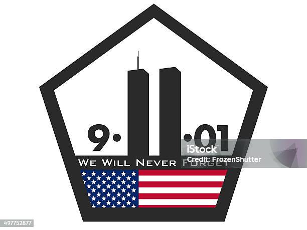 We Will Never Forget Patriot Day Heading September 11 2001 Stock Illustration - Download Image Now