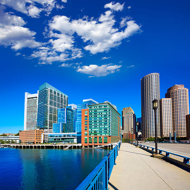 istock Boston skyline from Seaport boulevard bridge 497753100
