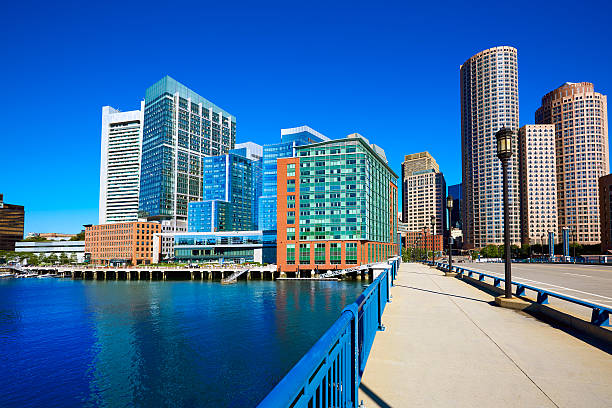 istock Boston skyline from Seaport boulevard bridge 497753260