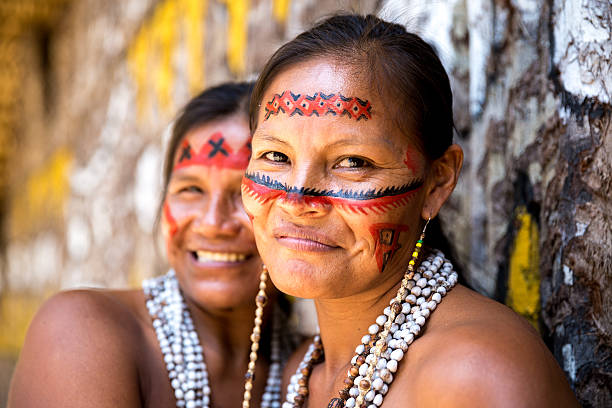 istock Native Brazilian old women portrait 497753368
