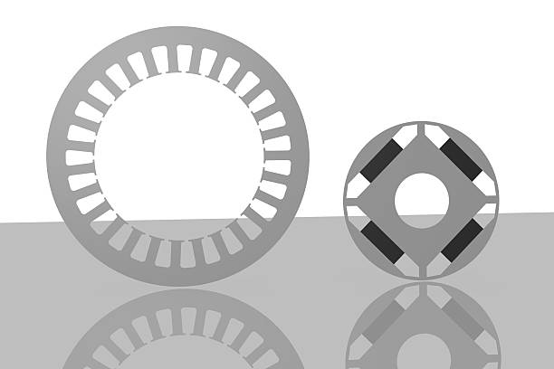 elettrici acciaio di una macchina synchronous - bauteil foto e immagini stock