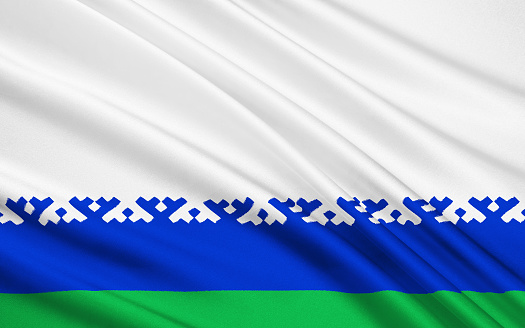 The flag subject of the Russian Federation - Nenets Autonomous District, part of Arkhangelsk region, Naryan-Mar, North-West Federal District