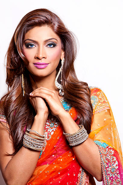 femme indienne - silver exoticism fashion model human face photos et images de collection
