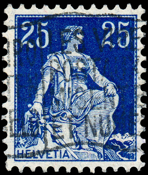 istock Stamp printed by Switzerland, shows Helvetia 497754801