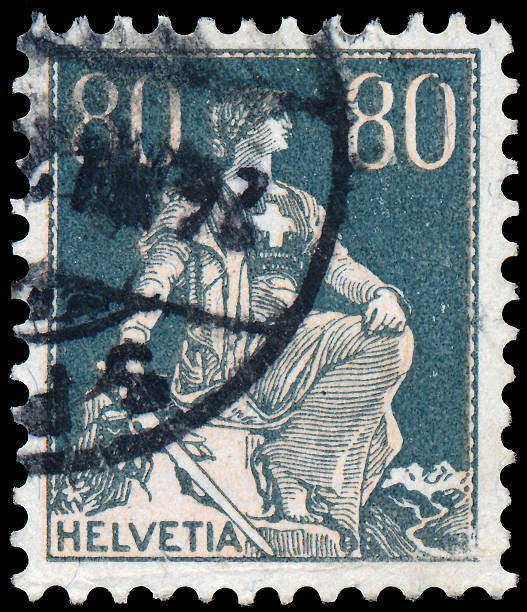 istock Stamp printed by Switzerland, shows Helvetia 497754803