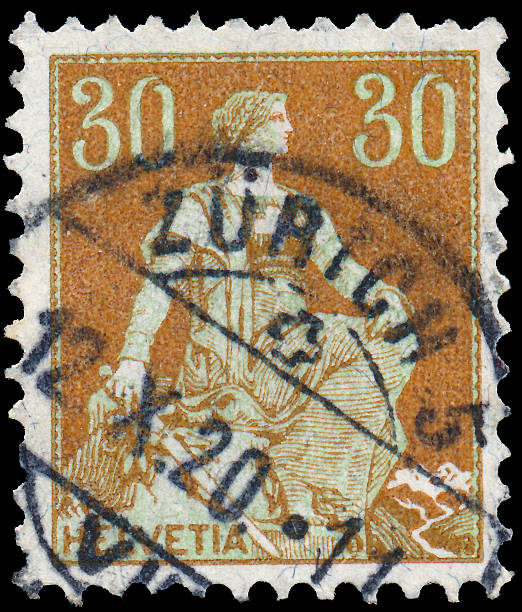 istock Stamp printed by Switzerland, shows Helvetia 497754805