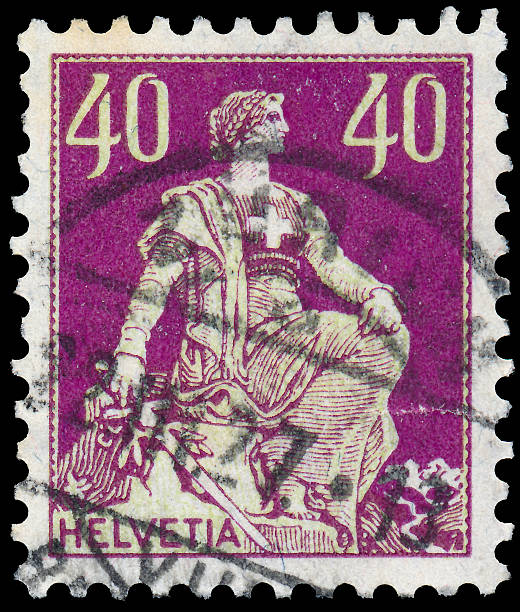 istock Stamp printed by Switzerland, shows Helvetia 497754807