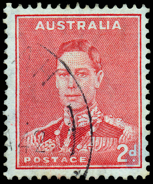 istock Stamp printed in Australia shows King George VI 497754825