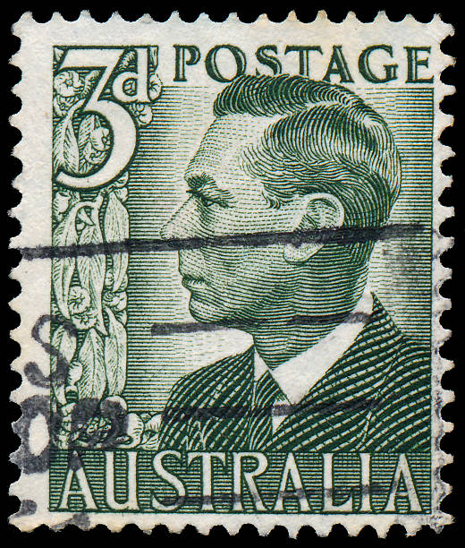 istock Stamp printed in Australia shows King George VI 497754833