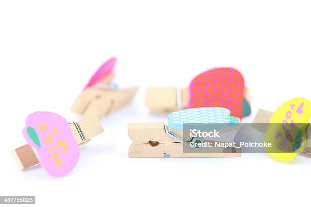 Wooden Clothes Pin With Path Stock Photo - Download Image Now - Clamp, Clip - Office Supply, Close-up