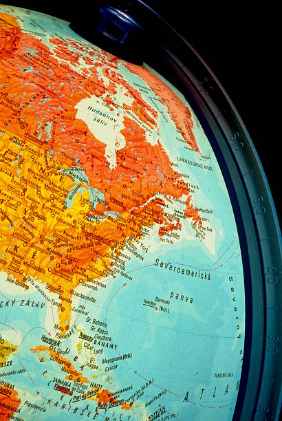 istock Detail of illuminated globe 497755165
