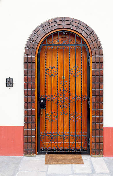 istock Closed door of a house, Peru 497755601