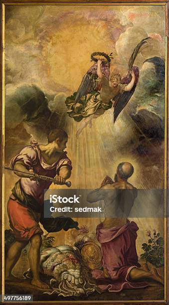 Venice The Decapitation Of St Paul By Jacopo Tintoretto Stock Photo - Download Image Now