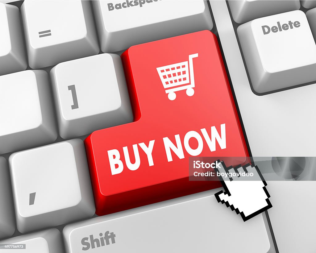 buy now 3D illustration of keyboard with  shopping button Arts Culture and Entertainment Stock Photo