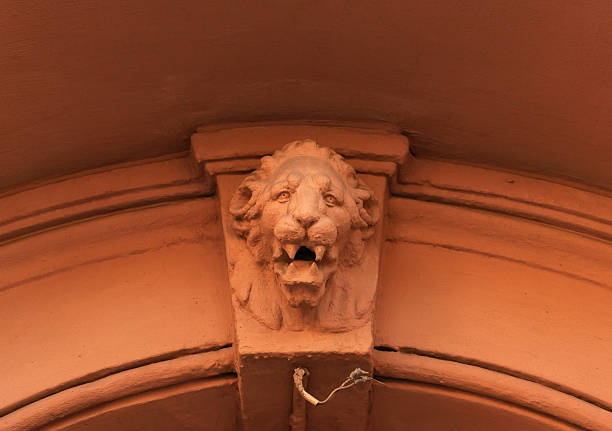 Buenos Aires, Argentina - September 19, 2015: architectural detail of the facade of the Teatro Colon in Plaza Lavalle, in Buenos Aires downtown.