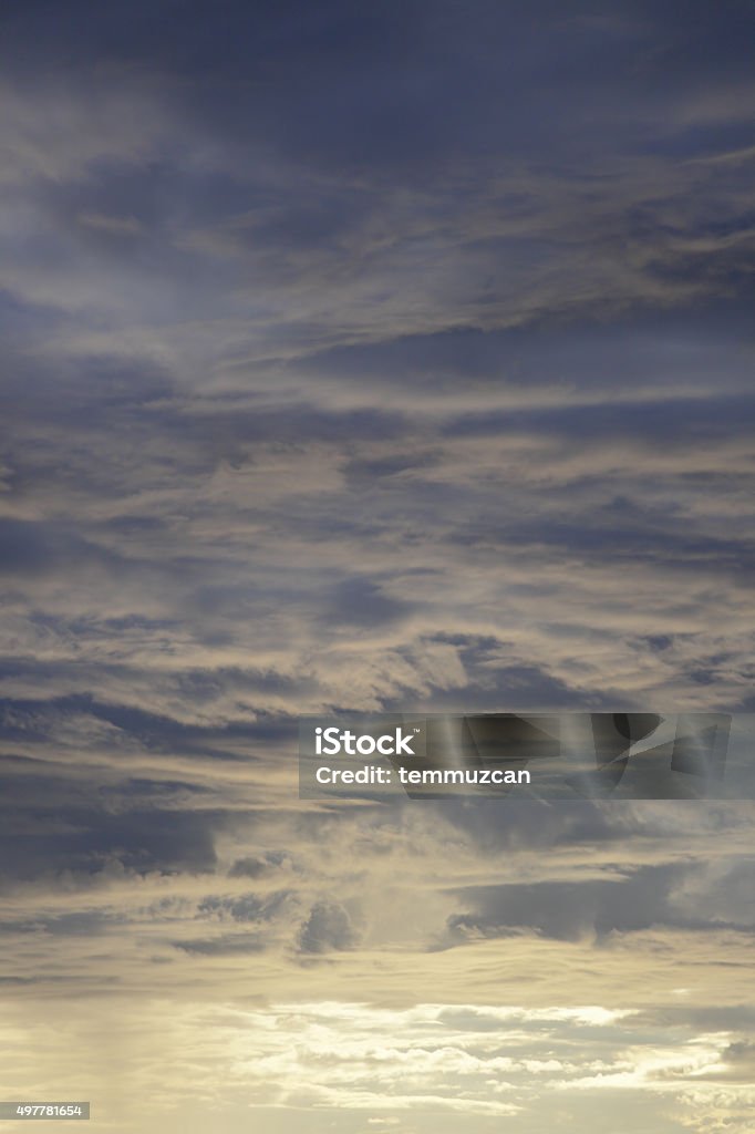 Clouds Heavenly blue sky with oncoming storm clouds. 2015 Stock Photo