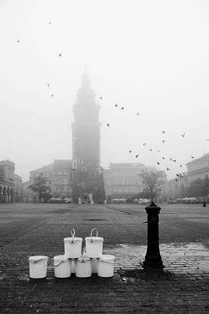 istock Foggy morning in Krakow 497782064