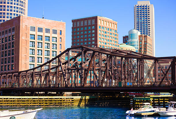 istock Boston Northern Avenue Bridge in Massachusetts 497783832