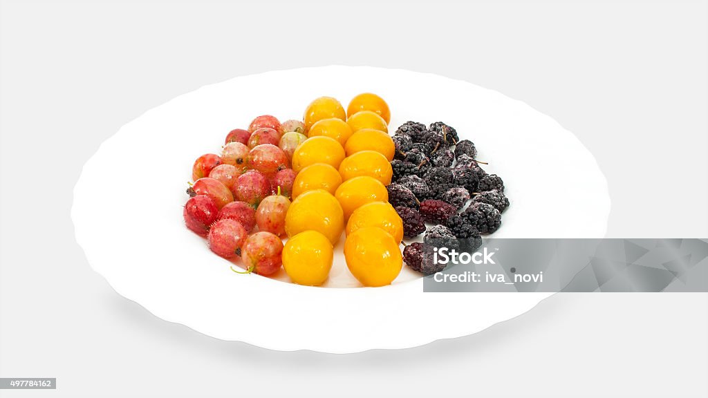 Frozen fruit for  fruit drink Frozen fruit set for the preparation of fruit drink 2015 Stock Photo