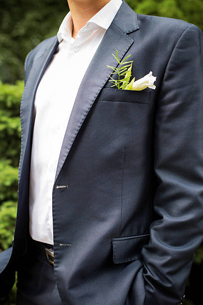 istock Groom in wedding gown at park. summer 497784402