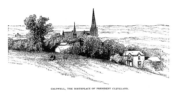 Caldwell New Jersey Caldwell New Jersey, birthplace of US President Cleveland grover cleveland stock illustrations