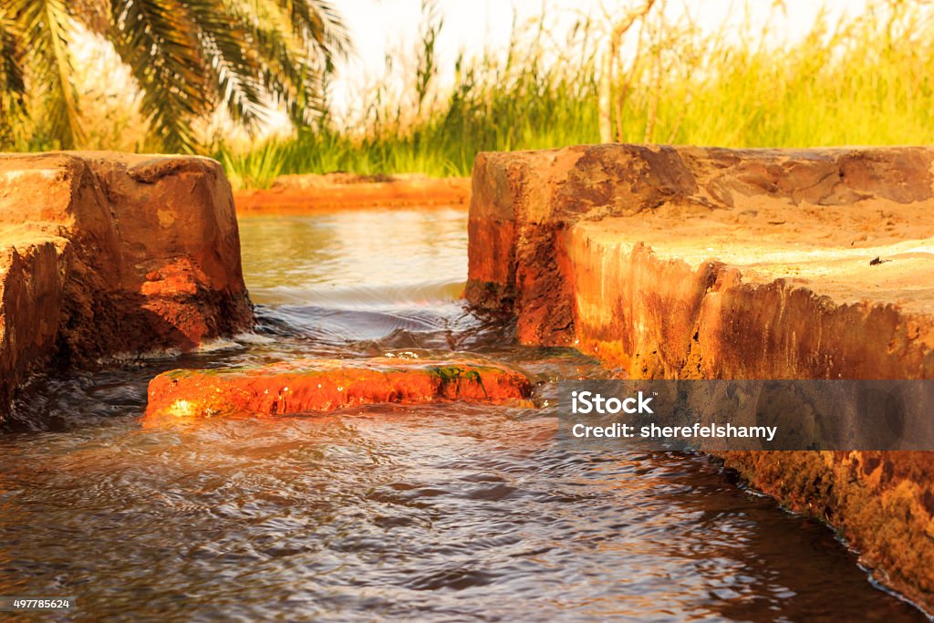 well of water moving into tunnel with grass well of water moving into tunnel with grass in the background, red stone in the way of the water and brown tunnel . 2015 Stock Photo