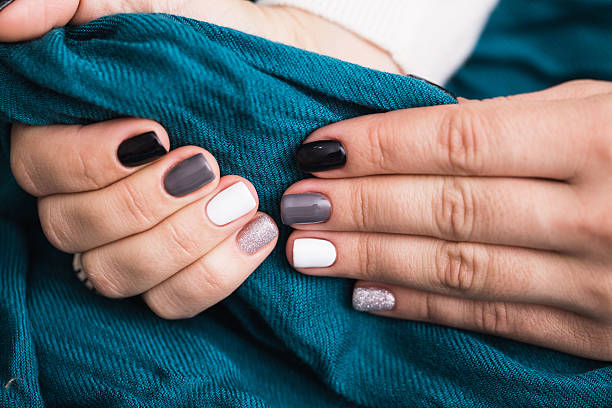 istock Women's hands with a stylish manicure 497786156