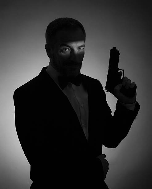 agente secreto hombre - pipe smoke smoking smoking issues fotografías e imágenes de stock