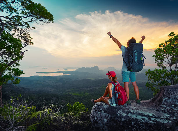 istock Hikers on top of the mountain 497787534