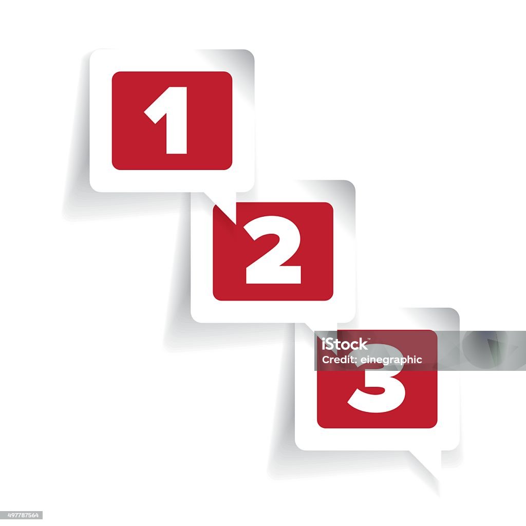 One Two Three Image Step Example One Two Three Progress Steps Vector Stock Illustration - Download Image ...