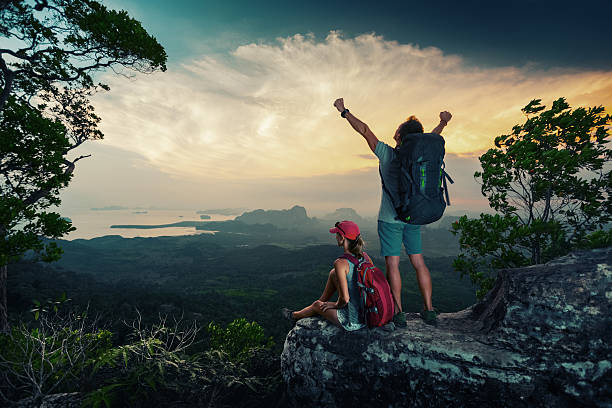istock Hikers on top of the mountain 497787660