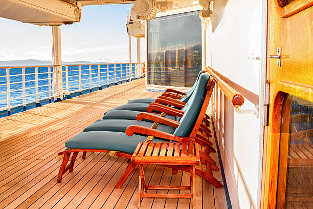 istock Wooden lounge chair 497789780