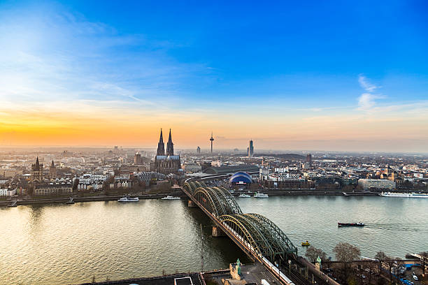 istock aerial of cologne in sunset 497791276