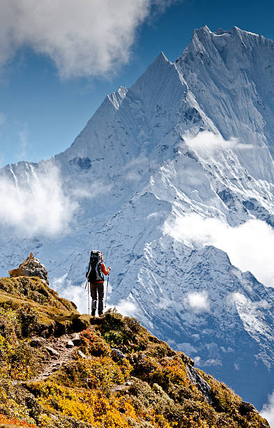 istock Hiking in Himalaya mountains 497791506