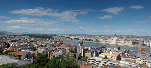 Panoramic view of Budapest city ,Hungary Europe.